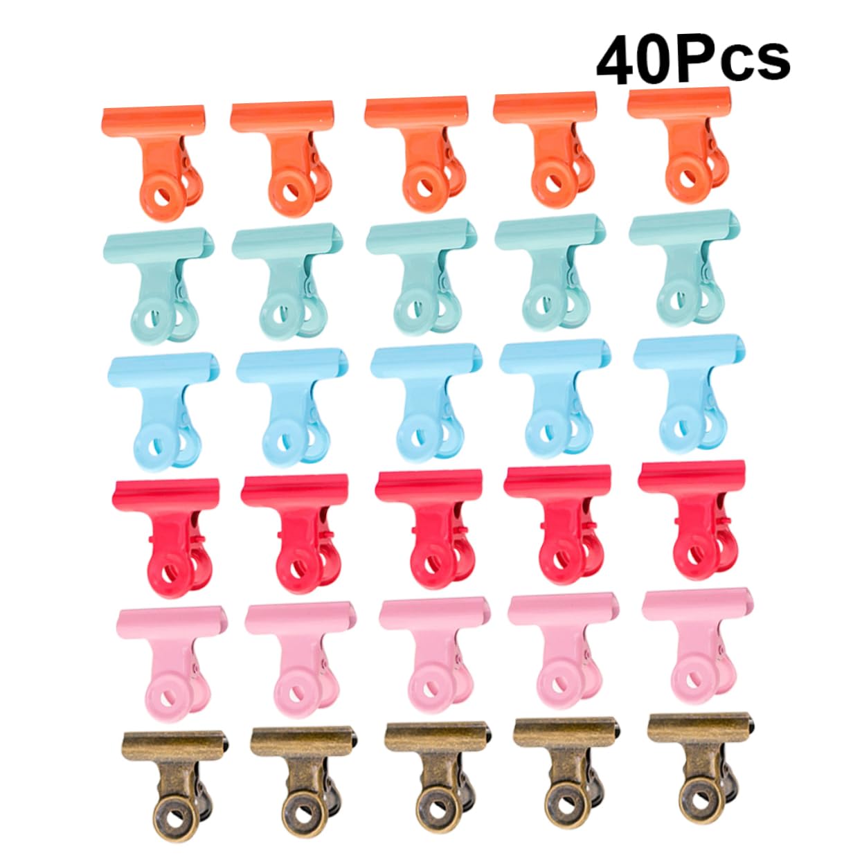 Operitacx 120 Pz Mini Clip Raccoglitore Di Appunti Graffetta Per Foto Di Carta Clip Da Borsa in Acciaio Inossidabile Clip Pieghevoli Raccoglitori Di Libri Fermaglio Decorativo Alunno Metallo