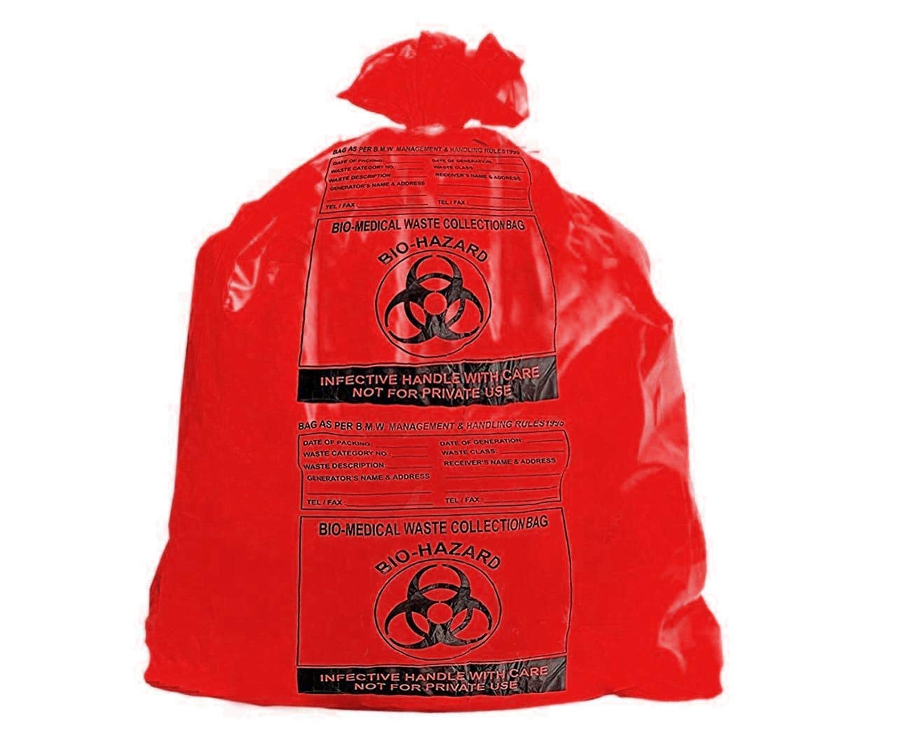 Red Biohazard Bags - 27" Medical Waste Bags -1