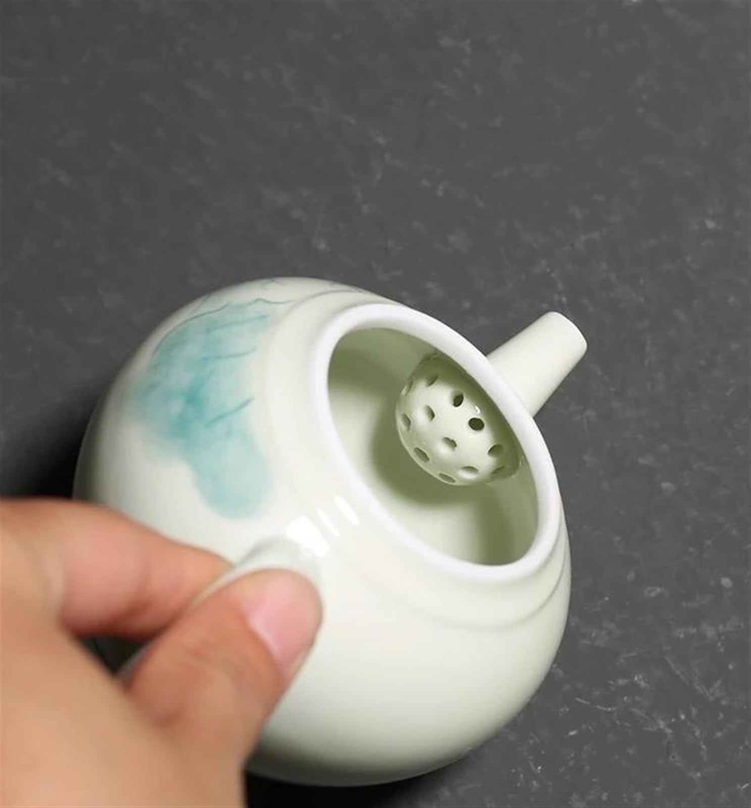 Czajnik, zestawy do herbaty podróżnej, zestaw do herbaty popołudniowej z czajniczkiem, chiński zestaw do herbaty Kung Fu, pigmentowana ceramika, porcelana, malowany ręcznie czajniczek w kształcie lo