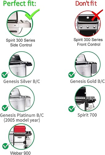 Miniatura 5 de 7508 10409 - Juego de tubos de quemador para Weber Genesis Silver BC Gold BC, Spirit 700, Spirit E-310 E-320, Spirit 300 con control lateral