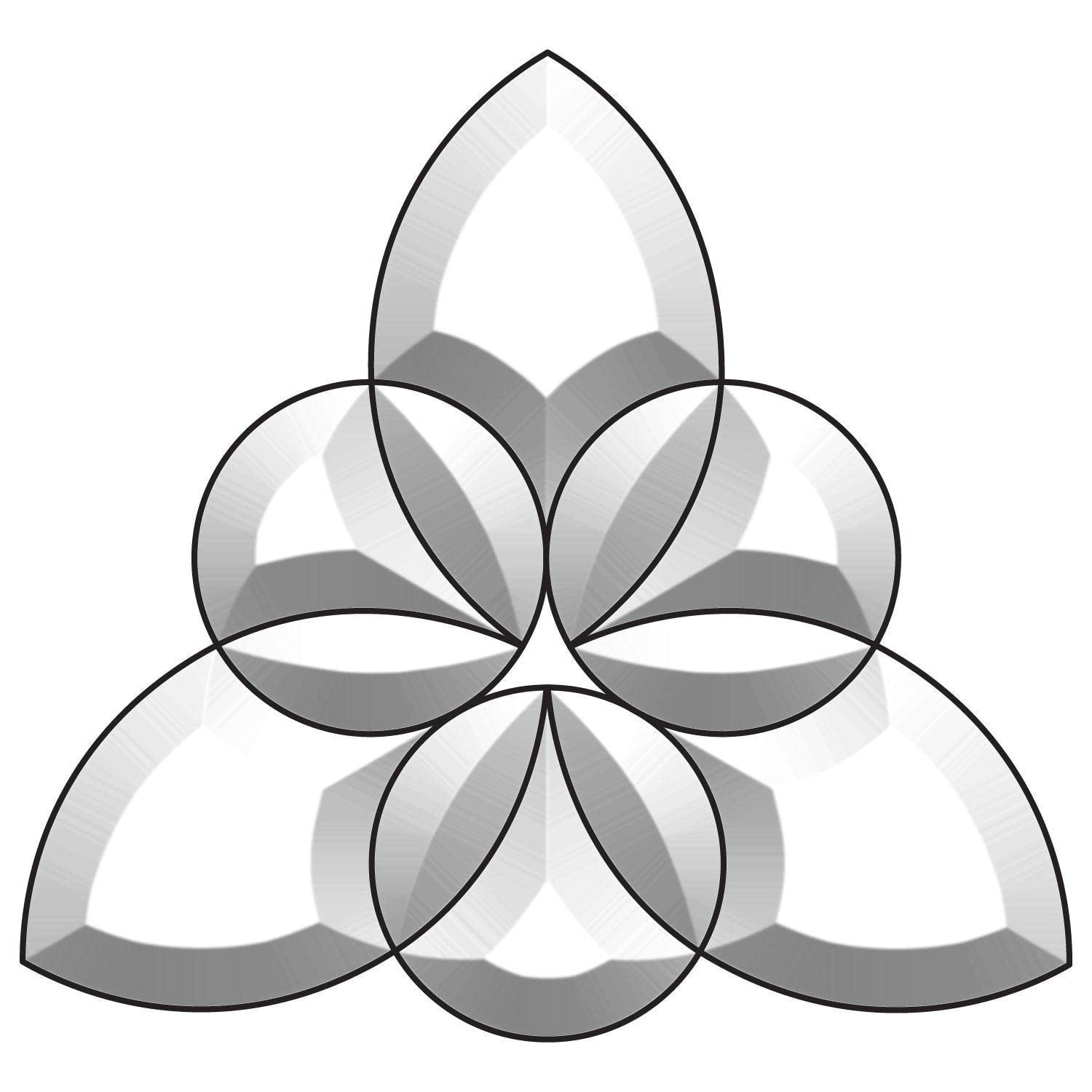 Celtic Tri-Circle Bevel Cluster