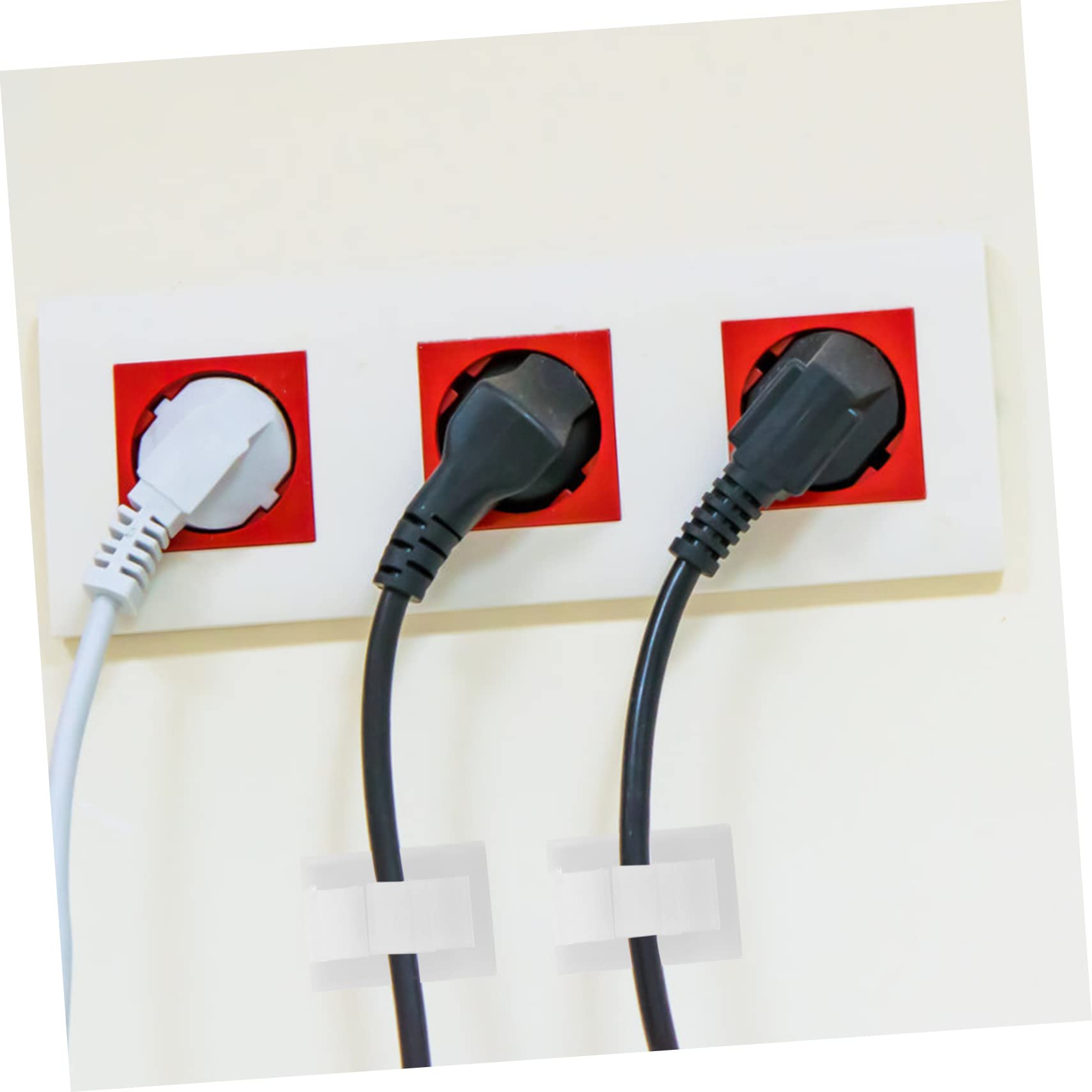 UPKOCH 2 Sätze Kabelhalter Kabelclips Selbstklebende Drahtclips Für Schreibtischkabel-organizer 100 Stück * 2