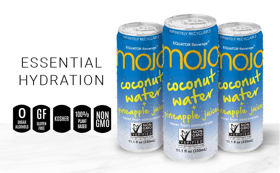 Amazon.com : MOJO Coconut Water + Pineapple Juice | Hydration