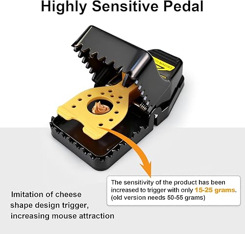Miniatura 4 de Paquete de 6 trampas para ratones, trampa pequeña para ratones de interior para el hogar, trampas para ratones de alta sensibilidad, trampa para