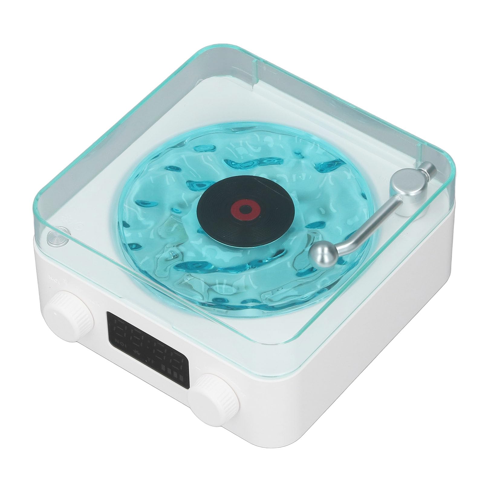 Fdit White Noise Sound Machine, Heimdekoration für Entspannung, Sound-Lautsprecher, Uhr für Büro, Kunststoff, Weiß, 15,2 Cm (WHITE)