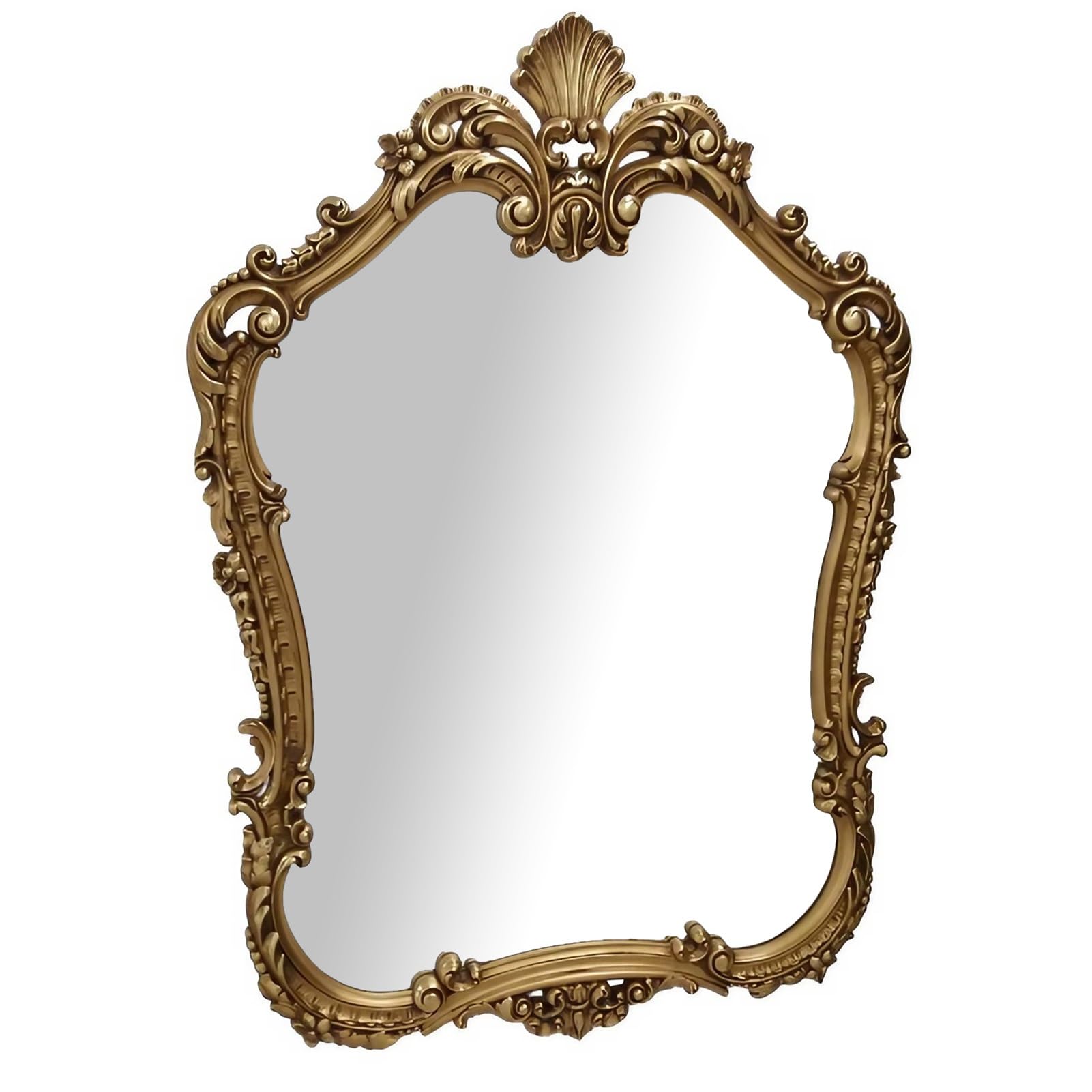 FGXHHS Antique Mirror for Wall, Traditional Ornate Baroque Decorative Bedroom Living Room Entryway Bathroom,Vintage Fireplace Decor(50x70cm(20x28inch))