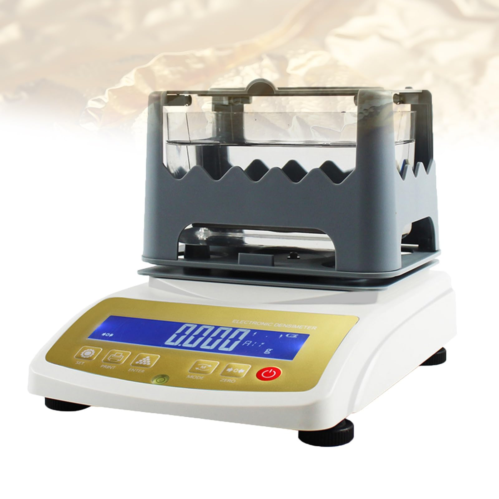 Densimetro Digitale Alta Sensibilità/Tester Oro Professionale,Analizzatore Carati per Metalli Preziosi Argento Platino con Sensore HBM per Laboratorio e Fonderia(600g)