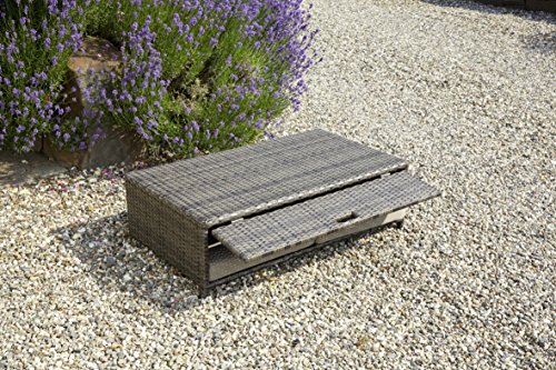 greemotion Rattan-Lounge Bahia Rondo, Sofa & Bett aus Polyrattan, Indoor & Outdoor, 2er Garten-Sofa mit Stahl-Gestell, Daybed, braun-beige