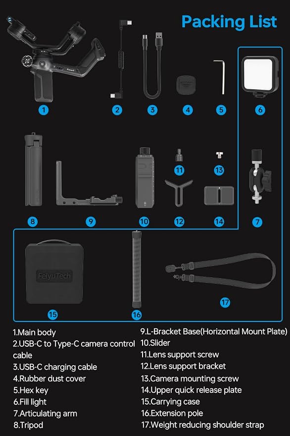 Estabilizador Feiyu SCORP 3 Kit para DSLR y Mirrorless miniatura 7