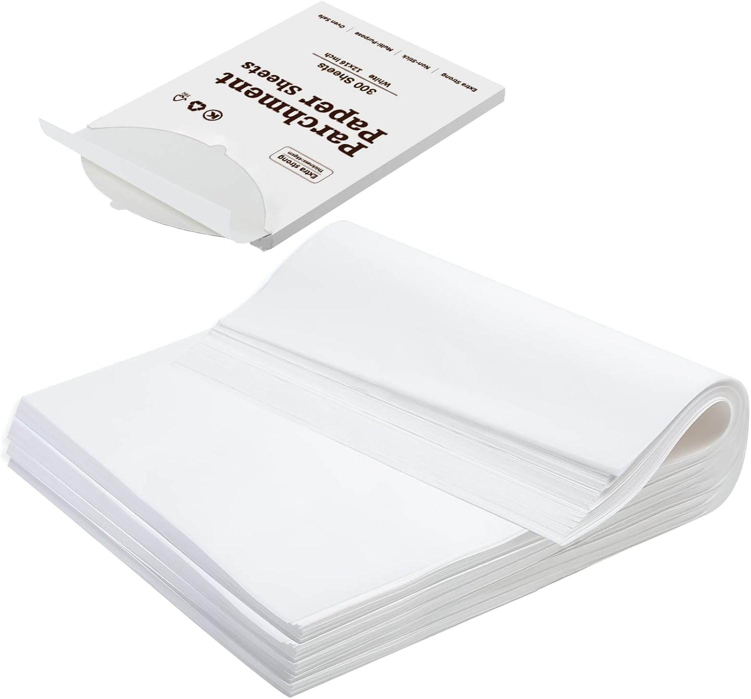 Katbite Parchment Paper, Heavy Duty 12x16 inches Baking Paper, 300 Sheets Oilproof