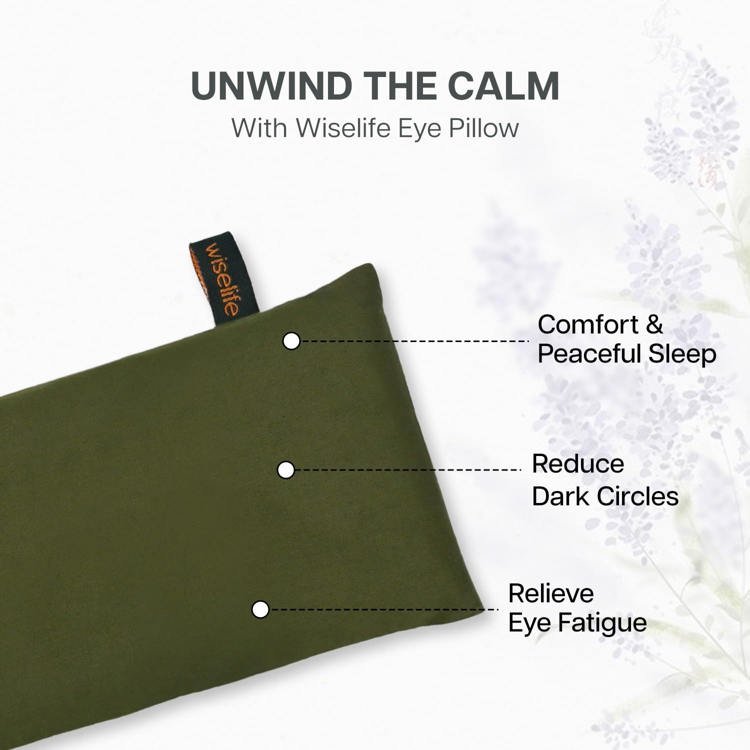 Wiselife Eye Pillow for Relaxation, 100% Cotton Linen, Small,Perfect for Sleeping, Yoga, Meditation | Gifts for Women, Birthday, Teachers | Natural Beige 2
