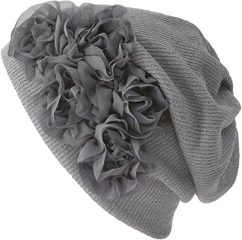 CHARM Womens Flower Beanie Hat - Bonnet Turban Headband Chemo Cap Circle Scarf