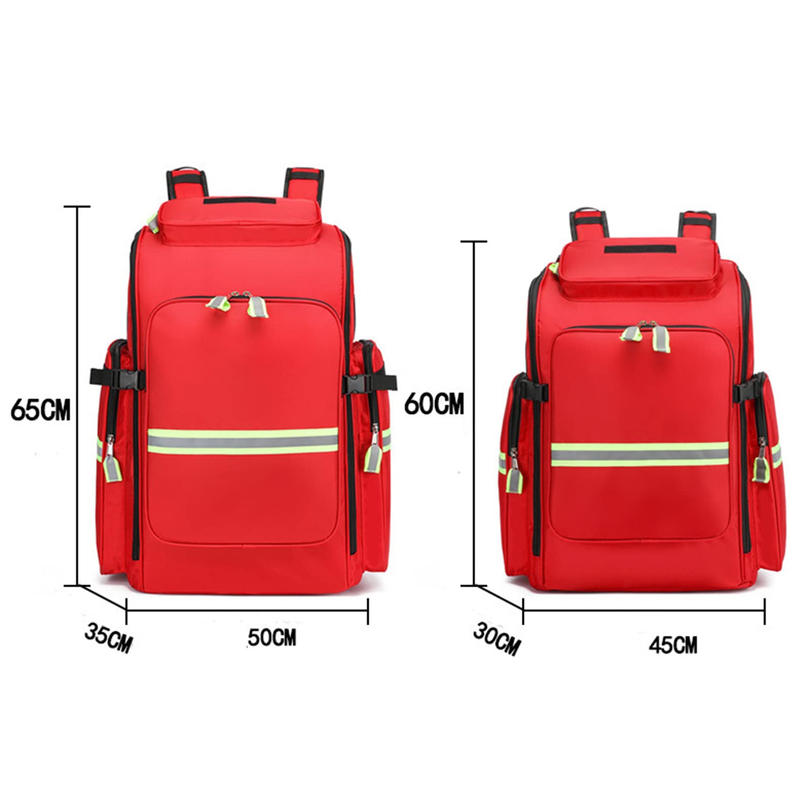 Tasche für Ersthelfer leer | Reflektierende Tasche mit Reißverschlusstaschen und -fächern, Schultergurt | Wasserdichter Outdoor-Camping-Langlebiger Erste-Hilfe-Rucksack mit großer Kapazität