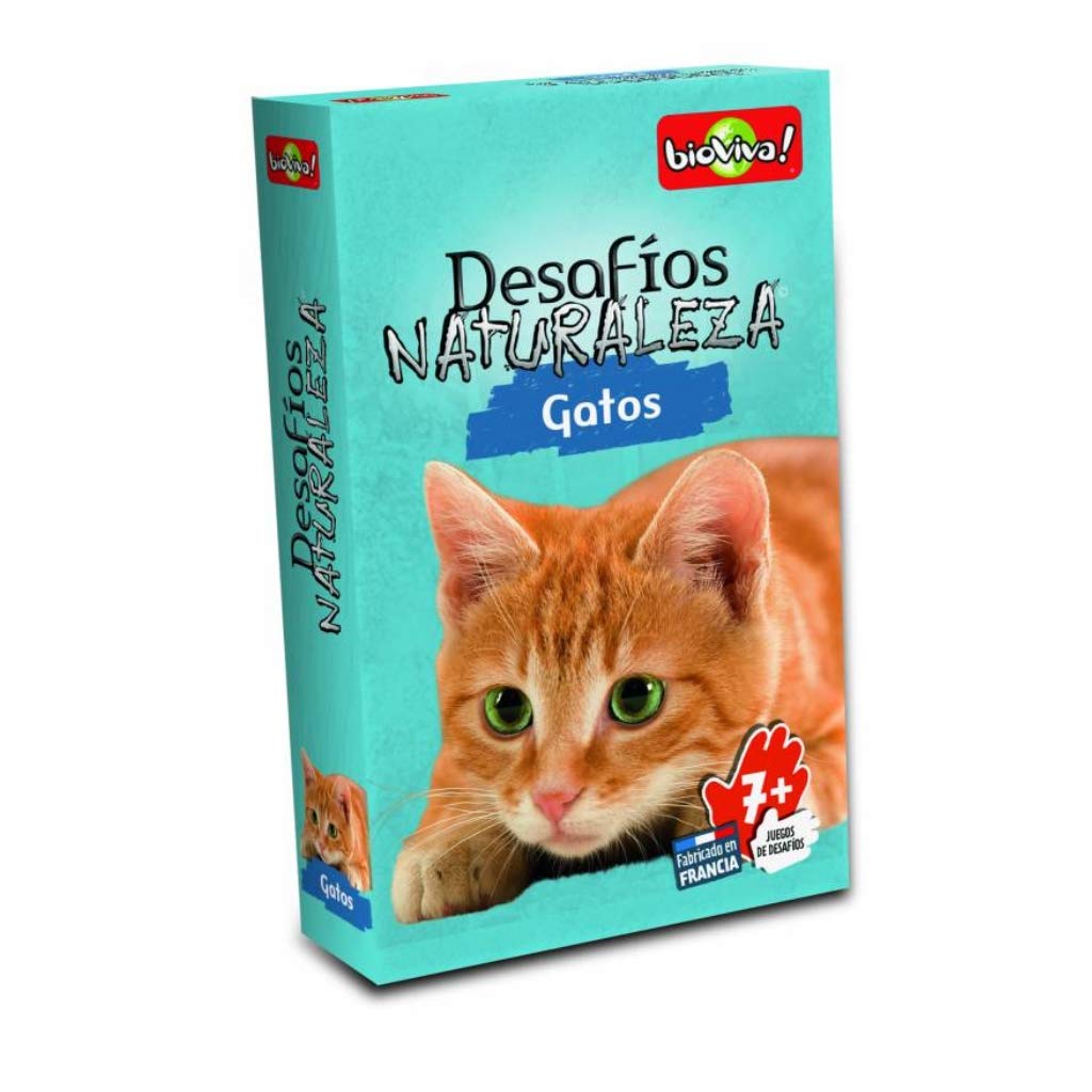 Bioviva Nature Challenges Animals- Cats Card Game, Language- Spanish