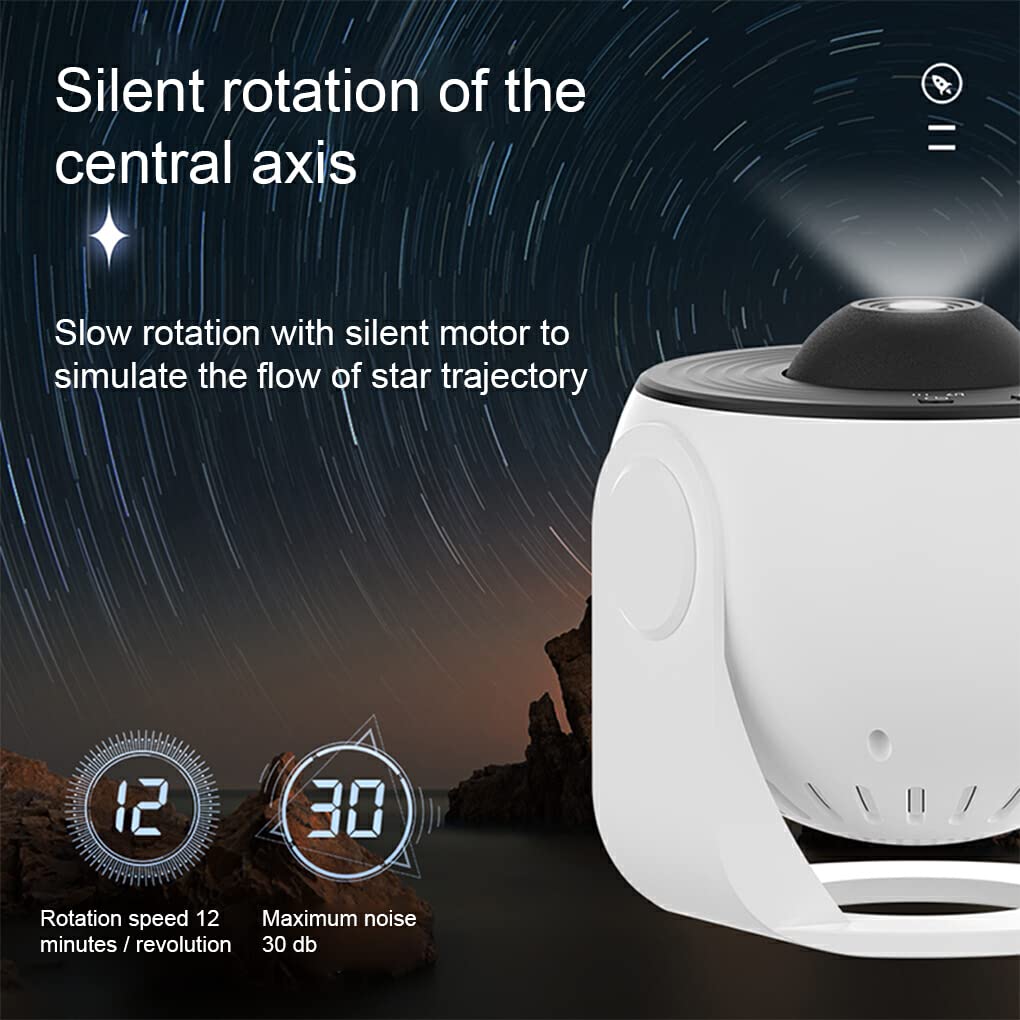 Proyector de estrellas, lámpara de LED de 360 °, proyectores de espacio de cielo estrellado, luz nocturna decorativa para regalo, dormitorio, decoración del hogar