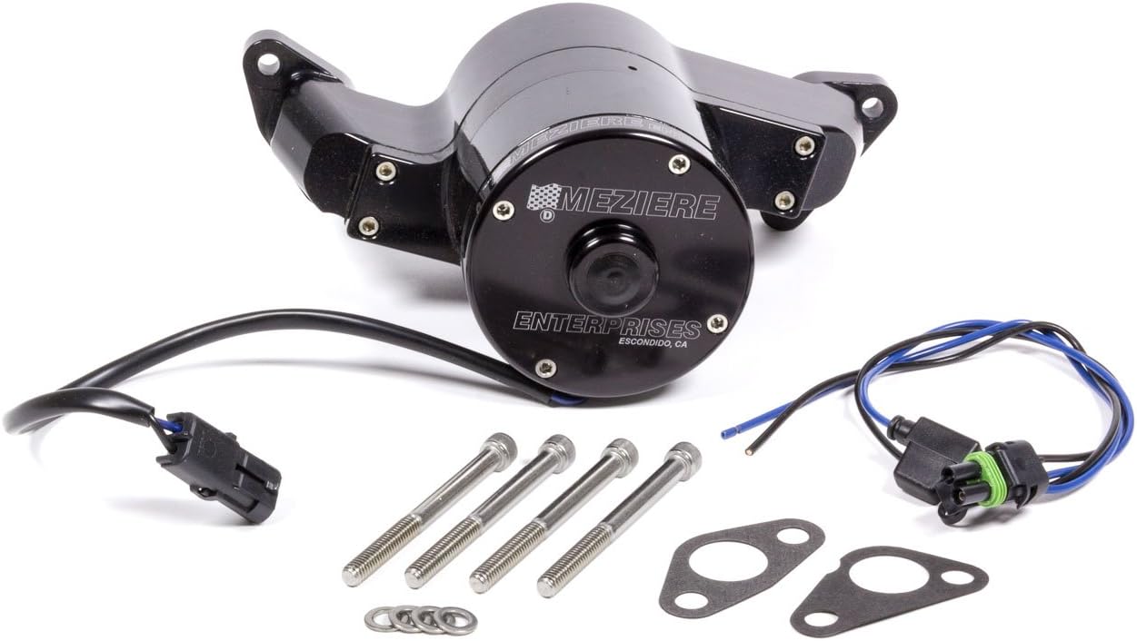 Meziere WP119S Black LS1 Electric Water Pump Automotive