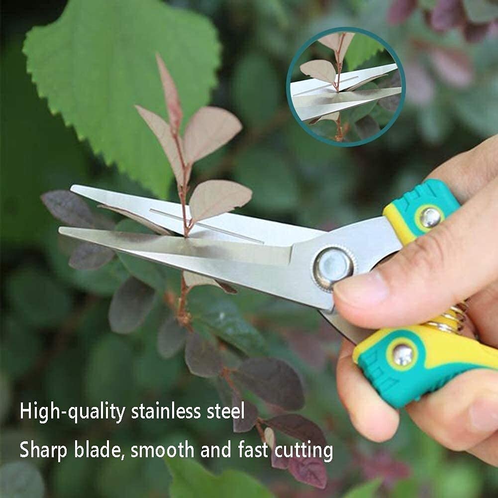 TEmkin Cesoie da potatura per Giardinaggio Cesoie manuali per Frutta e Verdura Utensile per Tagliare Rami Sottili con Lama Dritta in Acciaio Inossidabile Impugnatura Antiscivolo in Gomma