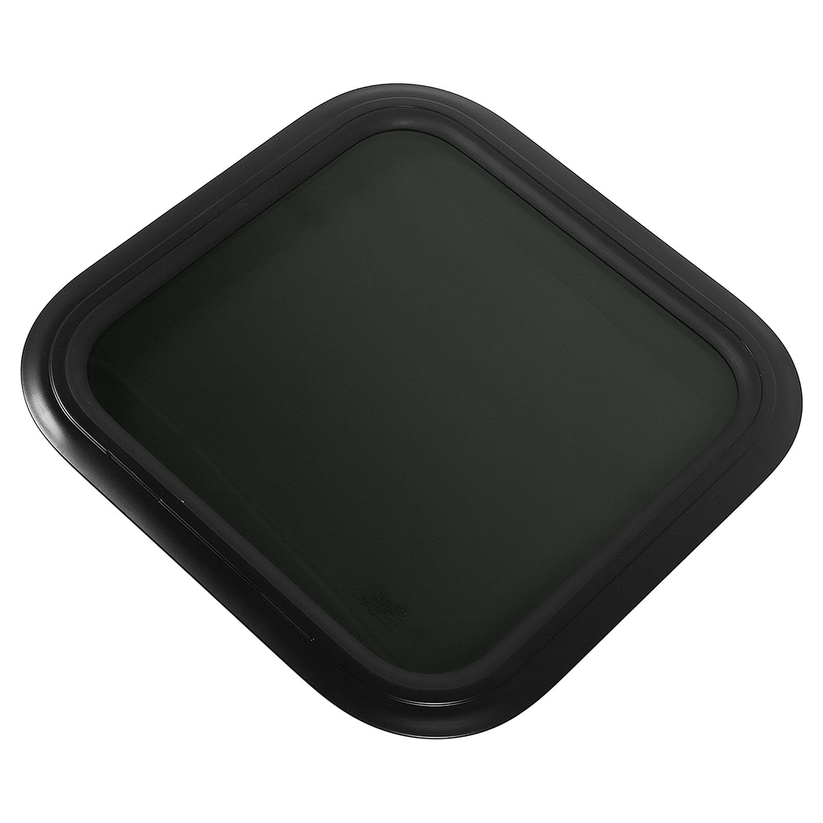 Dioche Okno Wejściowe ze Stałym Oknem do Pojazdów Kempingowych o Wymiarach 450 X 450 Mm Zaokrąglone, Przezroczyste Szkło Okno Drzwi Wejściowych z ą do Przyczep, Przyczep Kempingowych i Pojazdów (