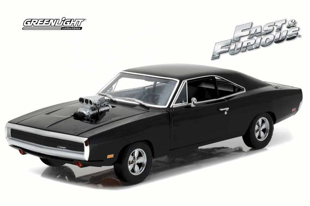 Greenlight Dom's 1970 Dodge Charger T-Top, Black Fast & Furious