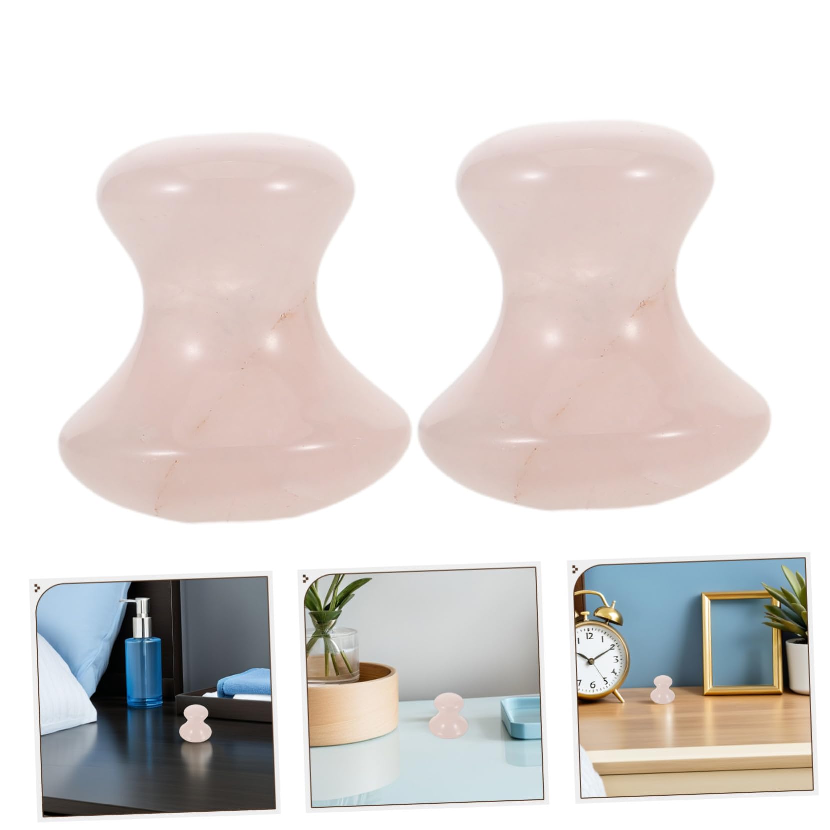 Anneome 3 Piezas Herramienta Gua Sha Facial de Cristal Forma de Piedra de Masaje Refrigerante para Facial Muscular y Circulación Mejorada Rutinas de Cuidado