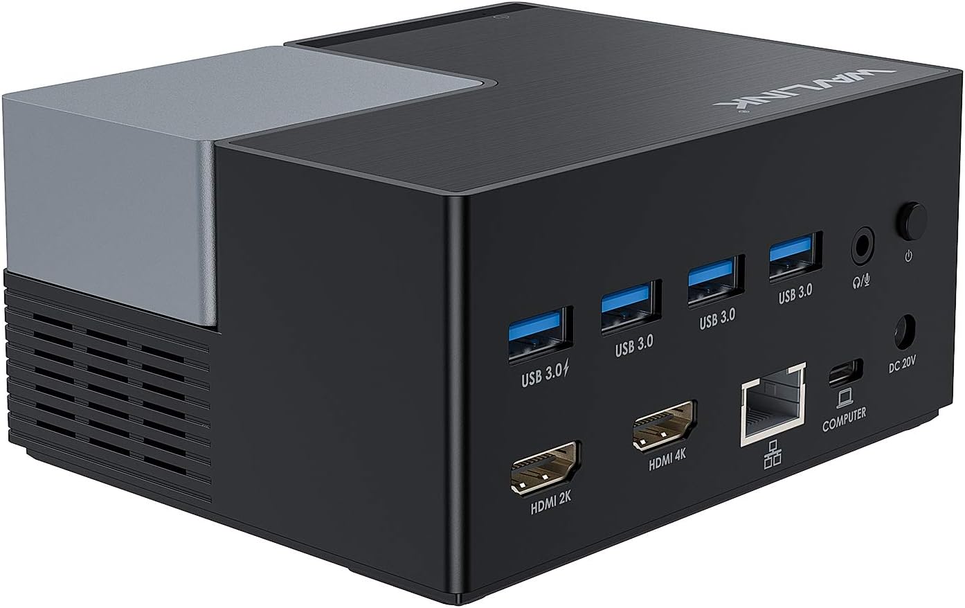 USB C Docking Station Dual Monitor with 2 HDMI Ports, 100W Power Adapter, Gigabit Ethernet, 4 USB 3.0 Ports, 3.5mm Audio& Mic Slot
