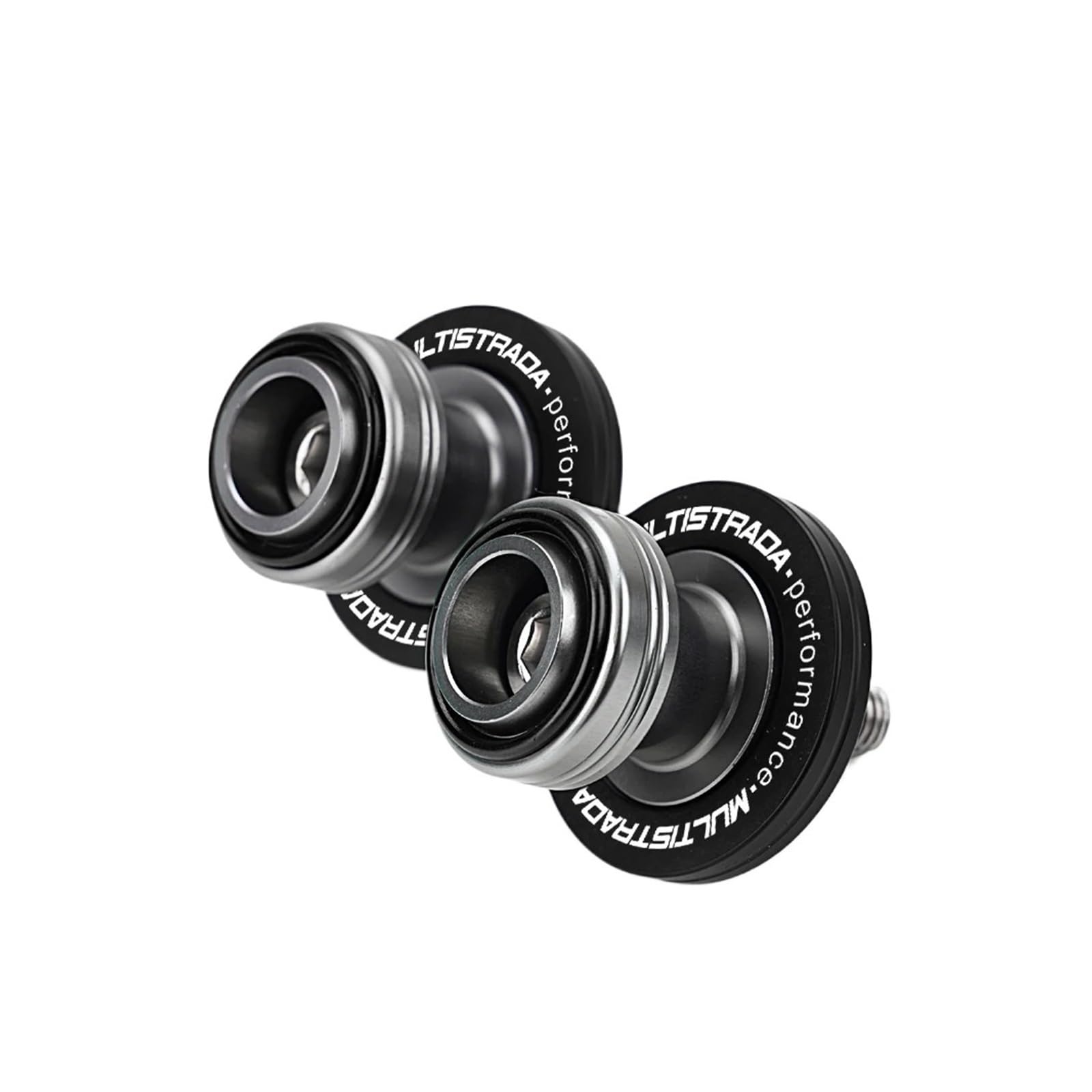 Motorcycle Rear Stand Swing Arm Spool Sliders for DU@&Cati Multistrada V2 V4 V2S V4S 950 950S 1200 1260S M8 Swingarm Spools Slider Stand Tire Valve Caps(A-Black)