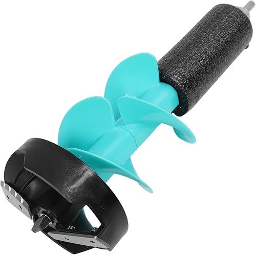 Miniatura 7 de Taladro de hielo manual de 6 pulgadas de diámetro, de nailon, broca de 17.7 pulgadas de largo con posicionador para excavadora de agujeros de poste