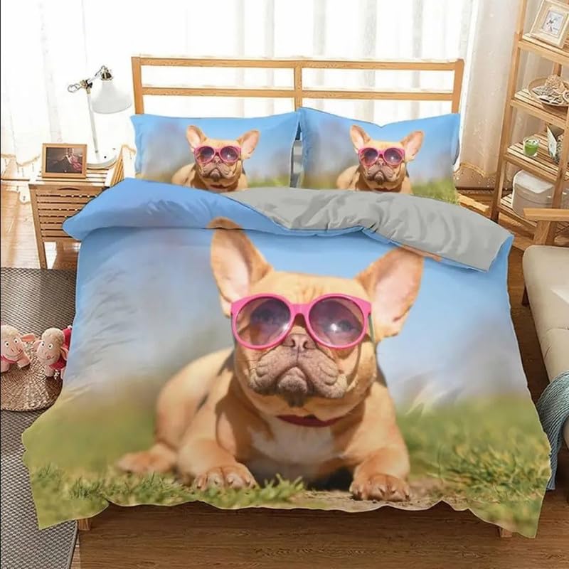 Funda nórdica cama 150 azul microfibra 110g/㎡ de Pitbull con dos fundas de almohada