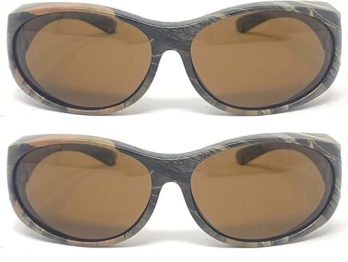 Incredible Bargains Gafas de sol polarizadas unisex con ajuste sobre gafas de sol de camuflaje