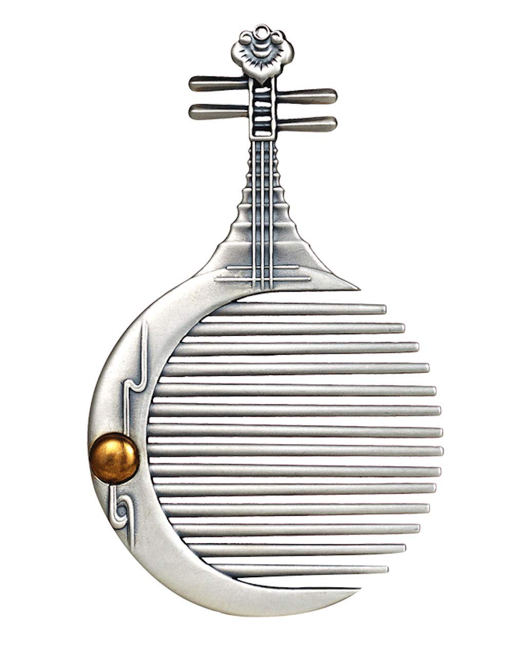 HangErFeng Hair Stick Hairpin 925 Silver Hand-made Chinese Pipa Comb Gift Packaging H323