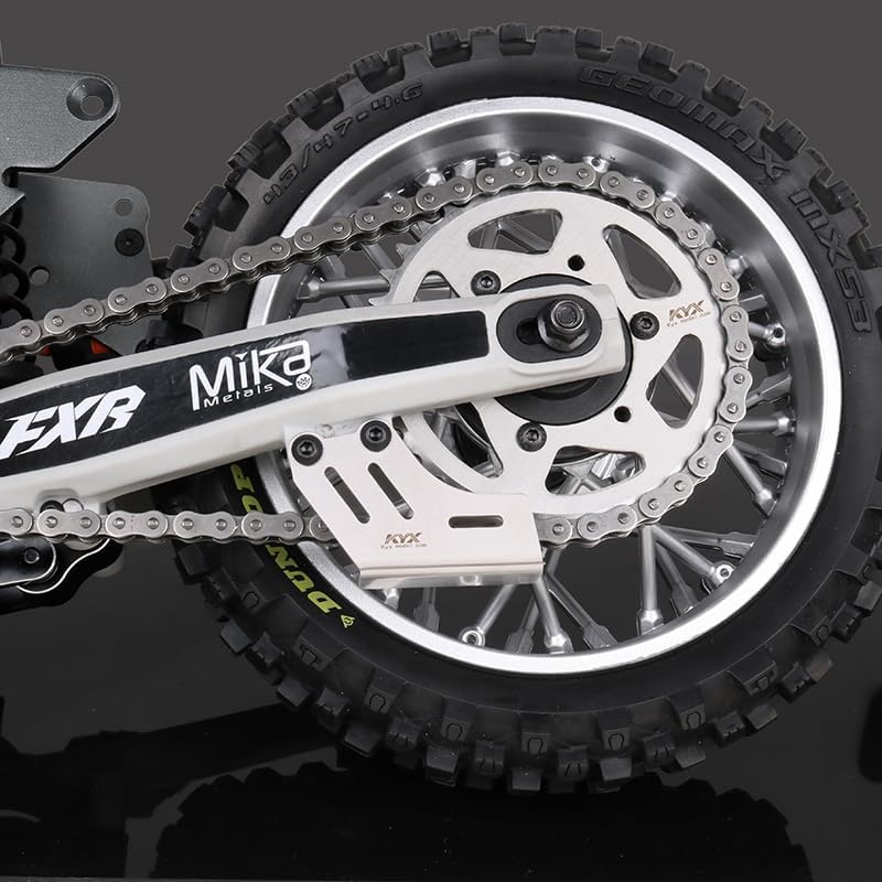 KYX Racing Stainless Steel Rear Chain Guard Upgrades Parts Accessories for 1/4 RC Motorcycle Losi Promoto-MX