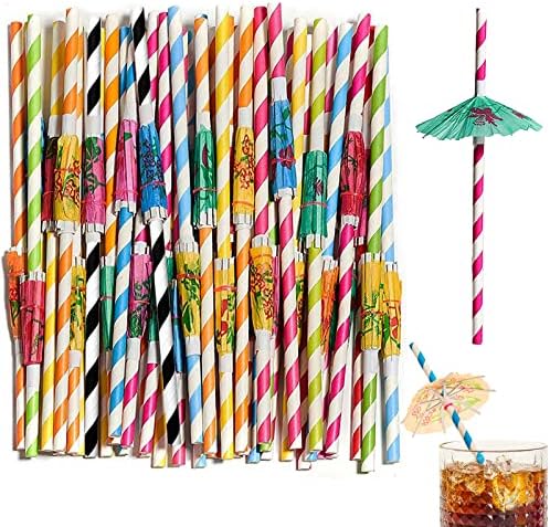 YOUYIKE Diskokugel Strohhalme 50 Stück | Biologisch Abbaubar | Party Dekoration