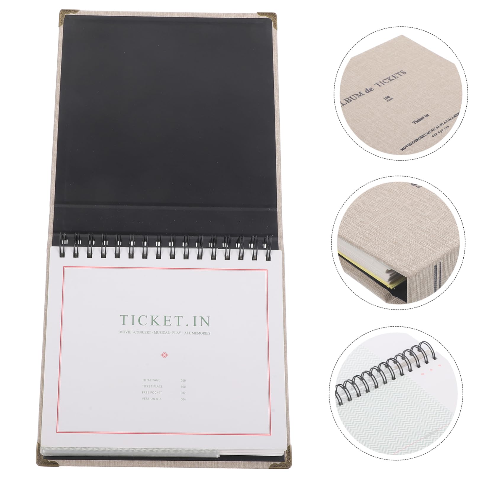 Album Portable Pour Collection De Billets Et Cartes - Carnet De Rangement Pour Tickets, Photos, Cartes Postales