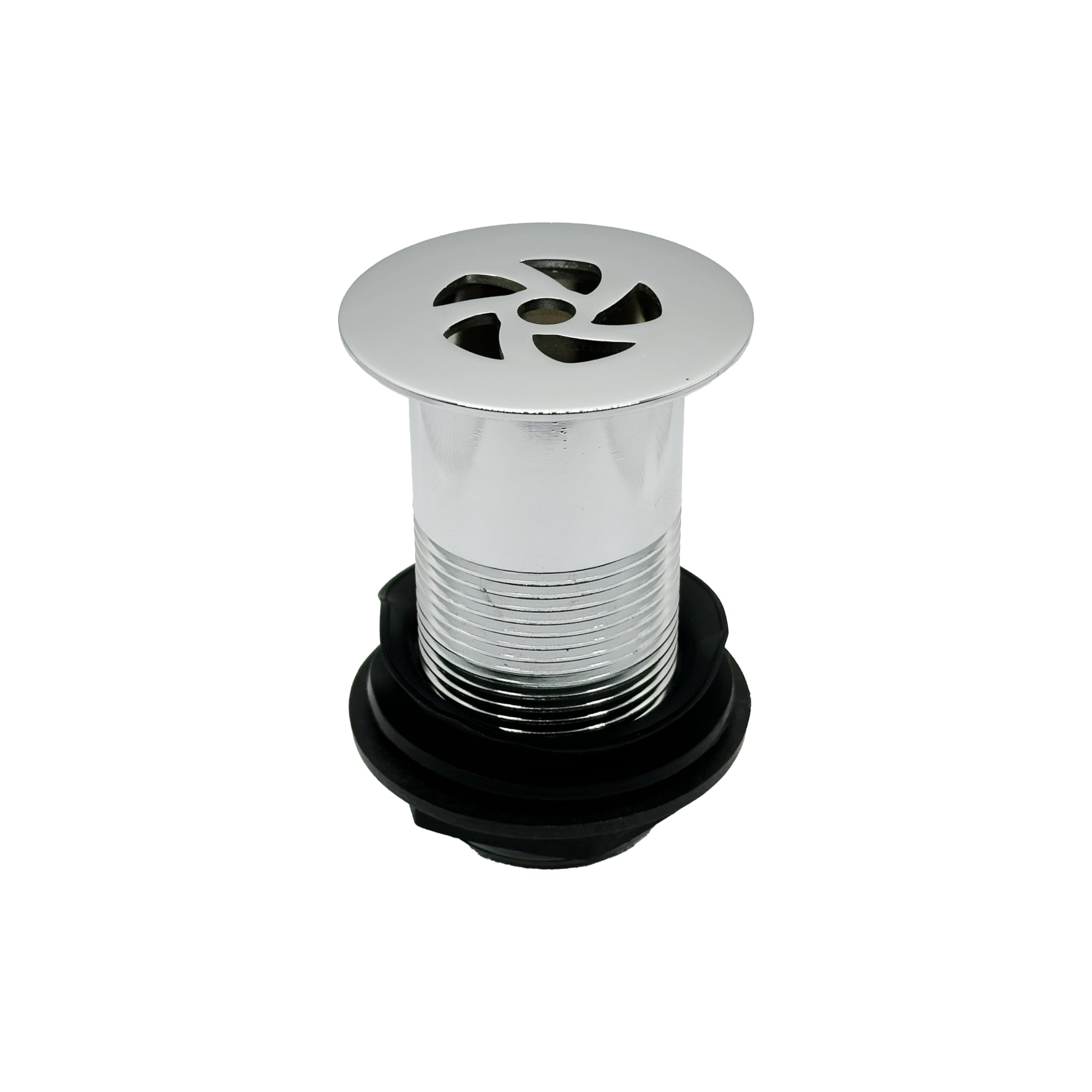 PlumbEZ Flush Grated Waste - Chrome Stainless-Steel Unslotted Basin Waste with No Plug, 1.1/4 Inch, 32mm for Bathroom Sinks - Unslotted