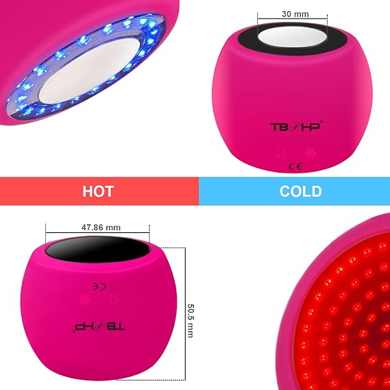 2 in 1 Red-Light Hot Cold Electric Face Massager,Multifunctional Wireless Facial Sculpting Tools for Face and Neck Toning Devices