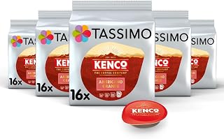 Tassimo Kenco Americano Grande XL Coffee Pods, 16 Count (Pack of 5), (Total 80 Drinks)