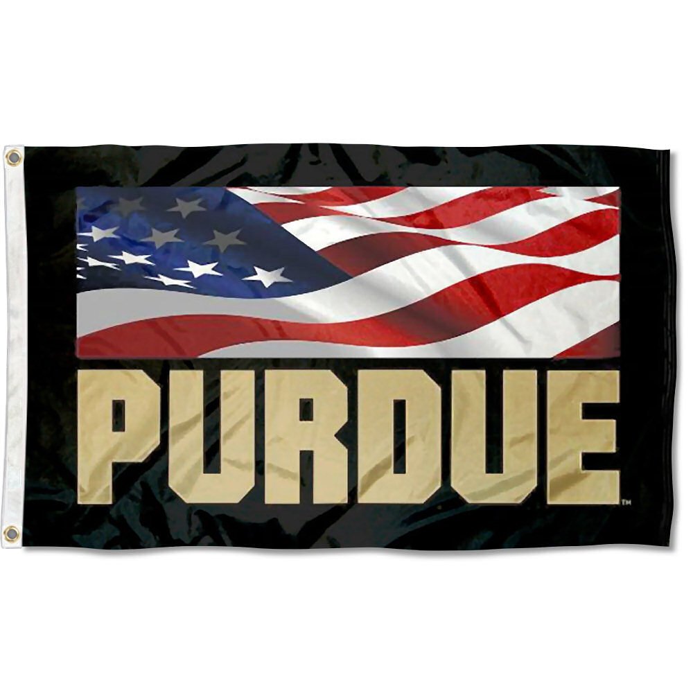 Purdue USA Flag Patriotic College Flag