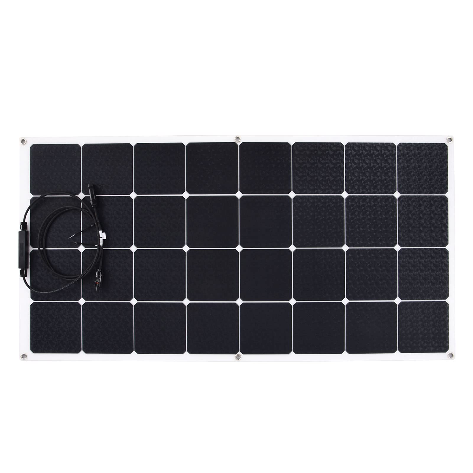 Cocoarm Pannello Solare Pannello Solare Flessibile in Silicio Monocristallino 100W Superficie PET Impermeabile Uscita 18V Resistente Agli Urti per da Campeggio Alimentatore da Tetto per Barche Marine