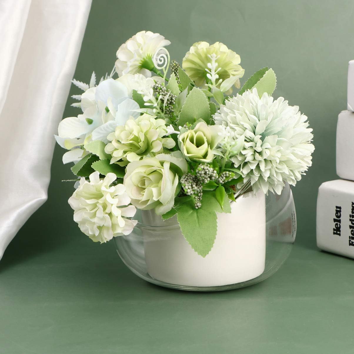 Hemoton Glass Terrarium Container Bowl Vase Bubble Miniature Micro Landscape Planter Fruit Jar Candy Dish Air Plant Holder DIY Display Box Transparent : Patio, Lawn & Garden