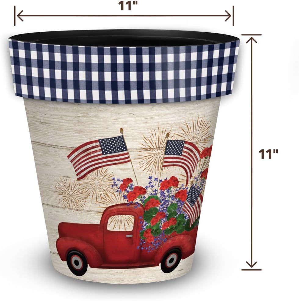 Briarwood Lane Stars and Stripes Truck Medium Planter
