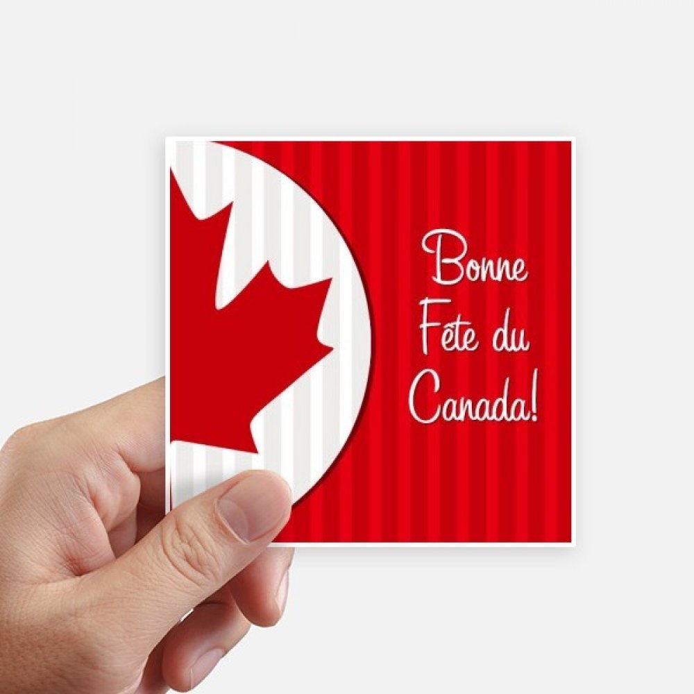 Stickers Canada Maple carrés de 10cm pour décorer mur et valise de voyage