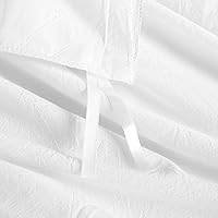 Vista 3 de TEXAS LINEN CO. Funda de edredón 100% algodón egipcio, tamaño King, 600 hilos, 3 piezas, funda de edredón de algodón egipcio de fibra extra larga