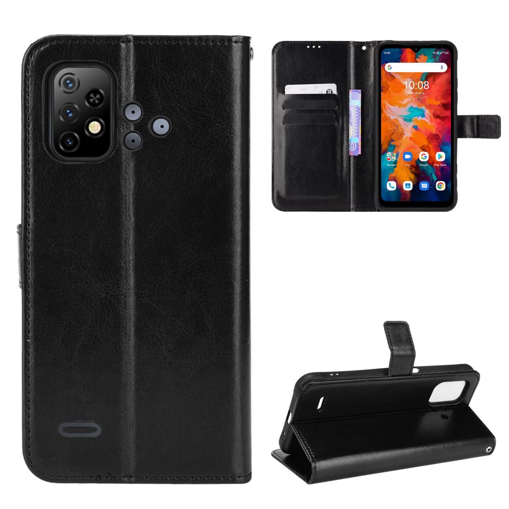 Custodia In Vera Pelle Lankashin Per UMIDIGI Bison (2021): Con Porta Tessere E Chiusura Magnetica. Colore Azzurro. - 5