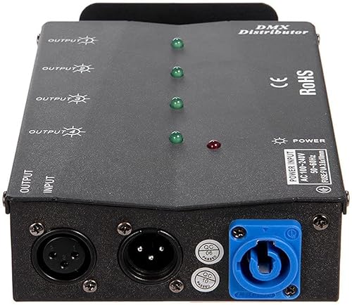 Miniatura 2 de MFL. Distribuidor de amplificador divisor DMX aislado de 4 vías con salidas de 3 pines