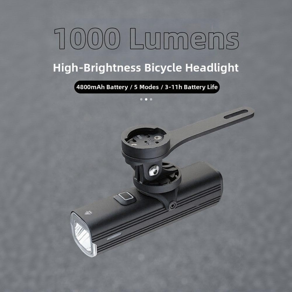 Faro per bicicletta in lega di alluminio, luce anteriore ad alto lume a sgancio rapido per bici da strada da montagna, lampada da ciclismo nera essenziale per una guida notturna sicura