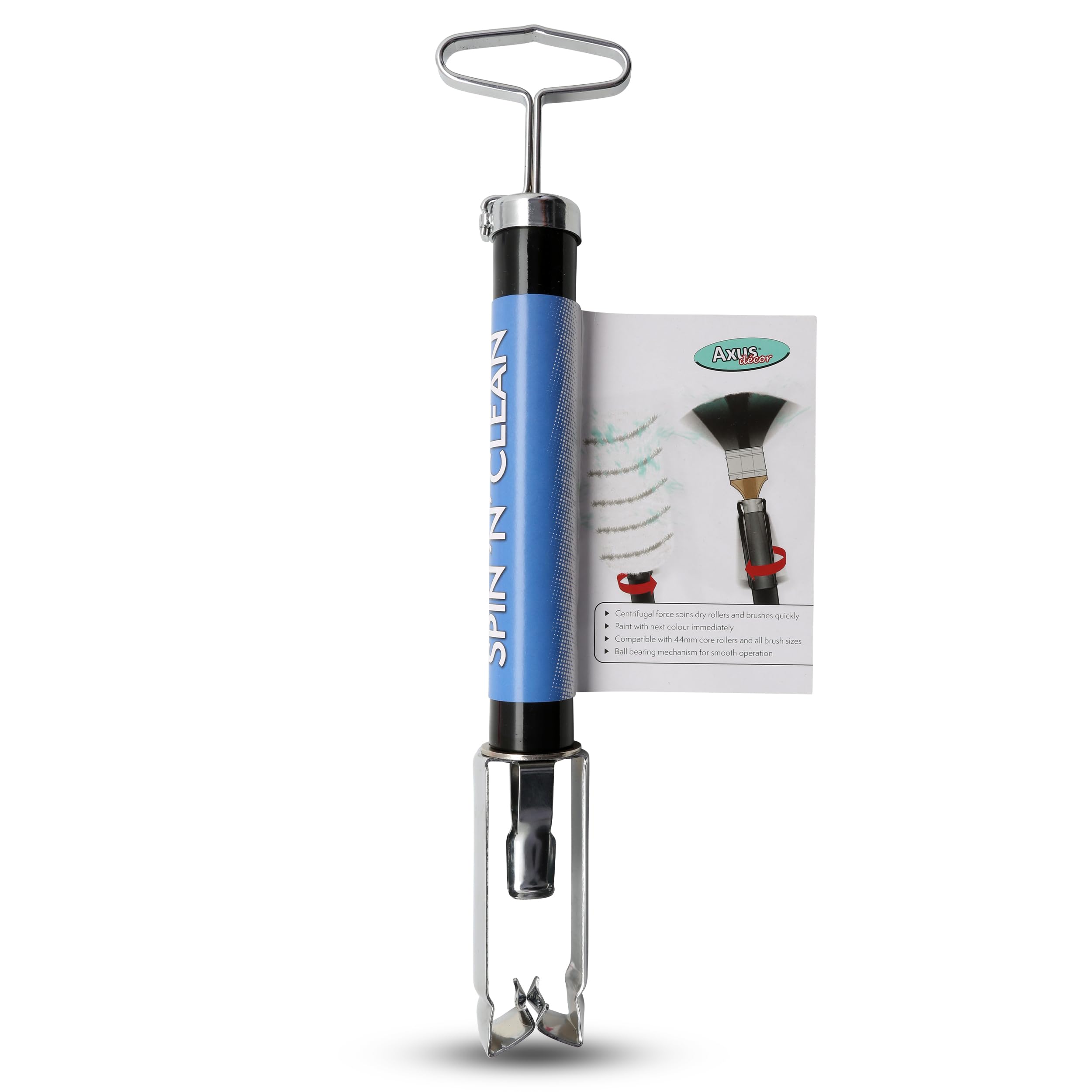 Axus Décor Spin'N'Clean, Spinner Tool for Sufficient Cleaning and Maintaining Your Paintbrushes and Rollers, Compatible with 1.49" (38mm) core rollers