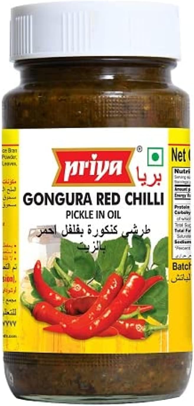 PRIYA FOODS Gongura Red Chilli Pickle In Oil, 300 Gm