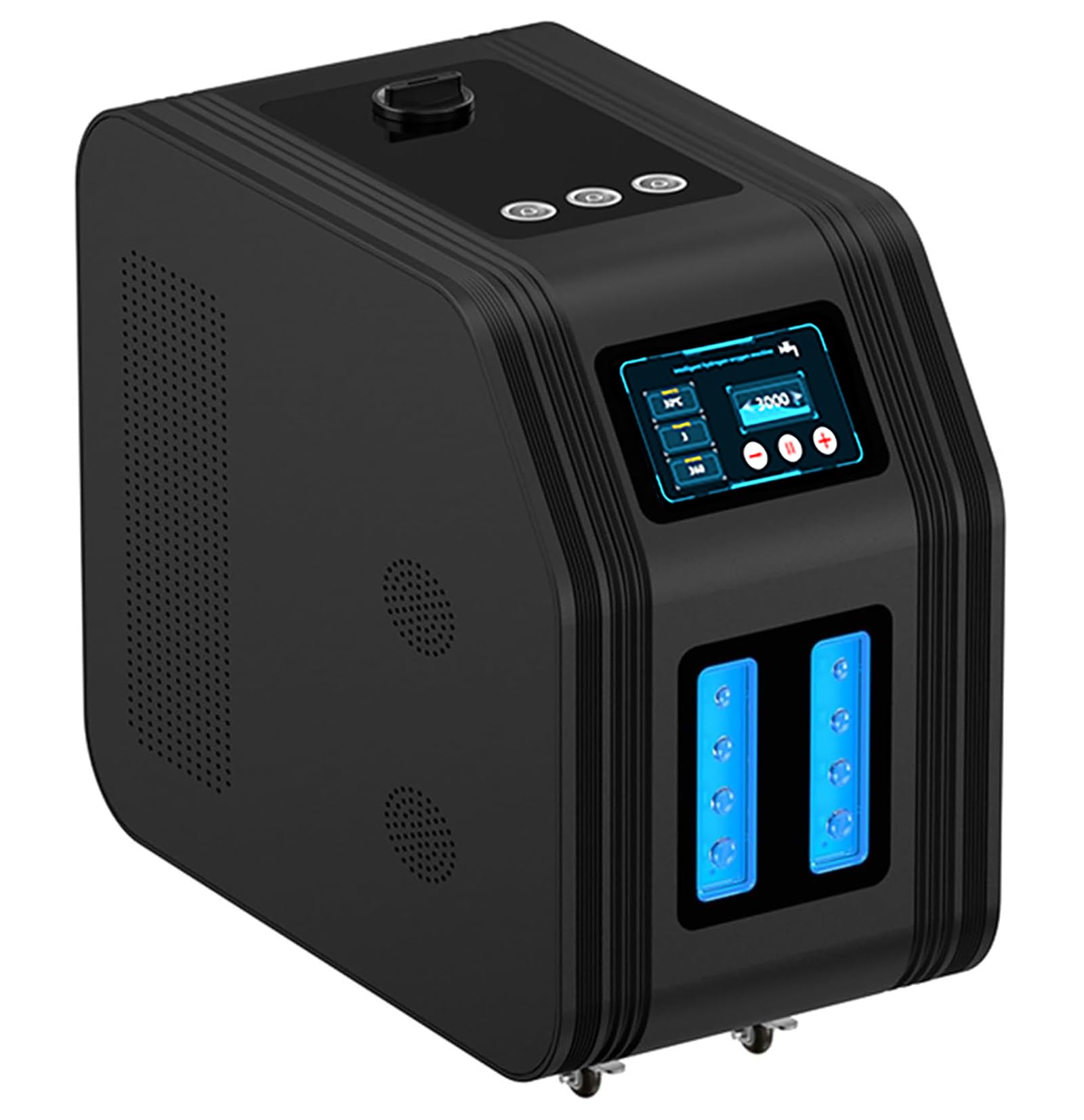 Dispositivo Portátil De Inhalación De Hidrógeno, Máquina De Respiración De Hidrógeno, Generador De H₂ Puro Al 99,99%, Inhalador De Hidrógeno Molecular De 3 Salidas Black 3000ml/min