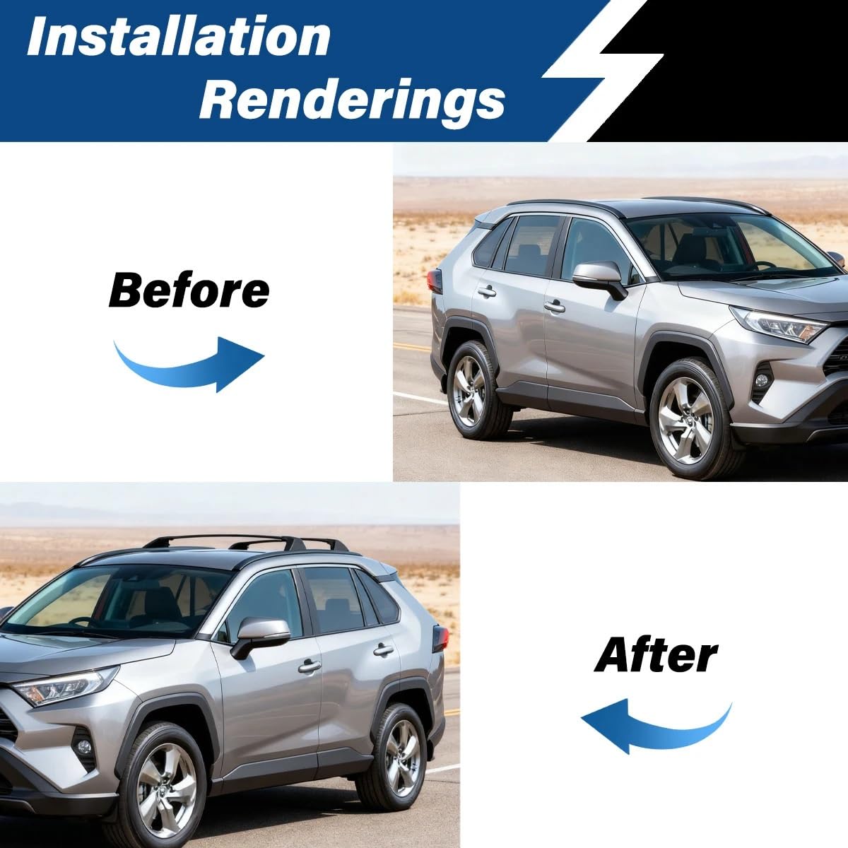 Belka dachowa Do Toyota RAV4 2019-2025 Bagażnik dachowy