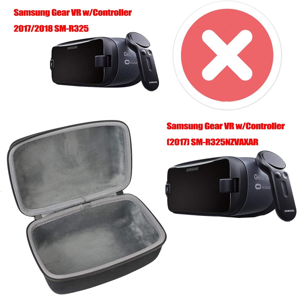 co2crea Hard Travel Case for Samsung Gear VR Controller Virtual Reality Headset (Smaller Case)
